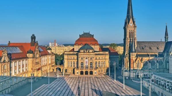 Der Theaterplatz in Chemnitz