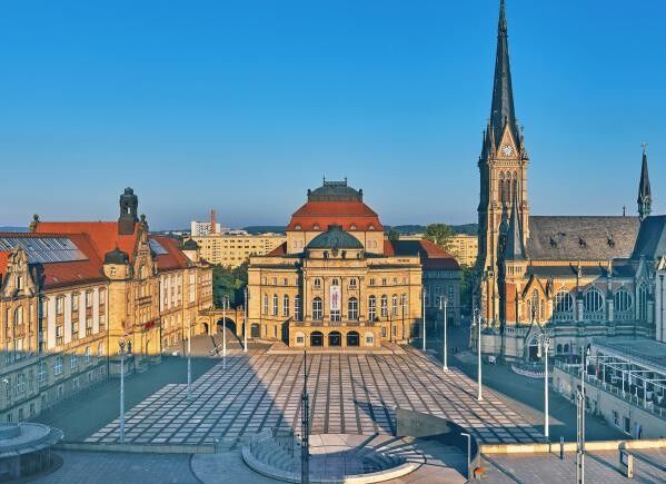 Der Theaterplatz in Chemnitz